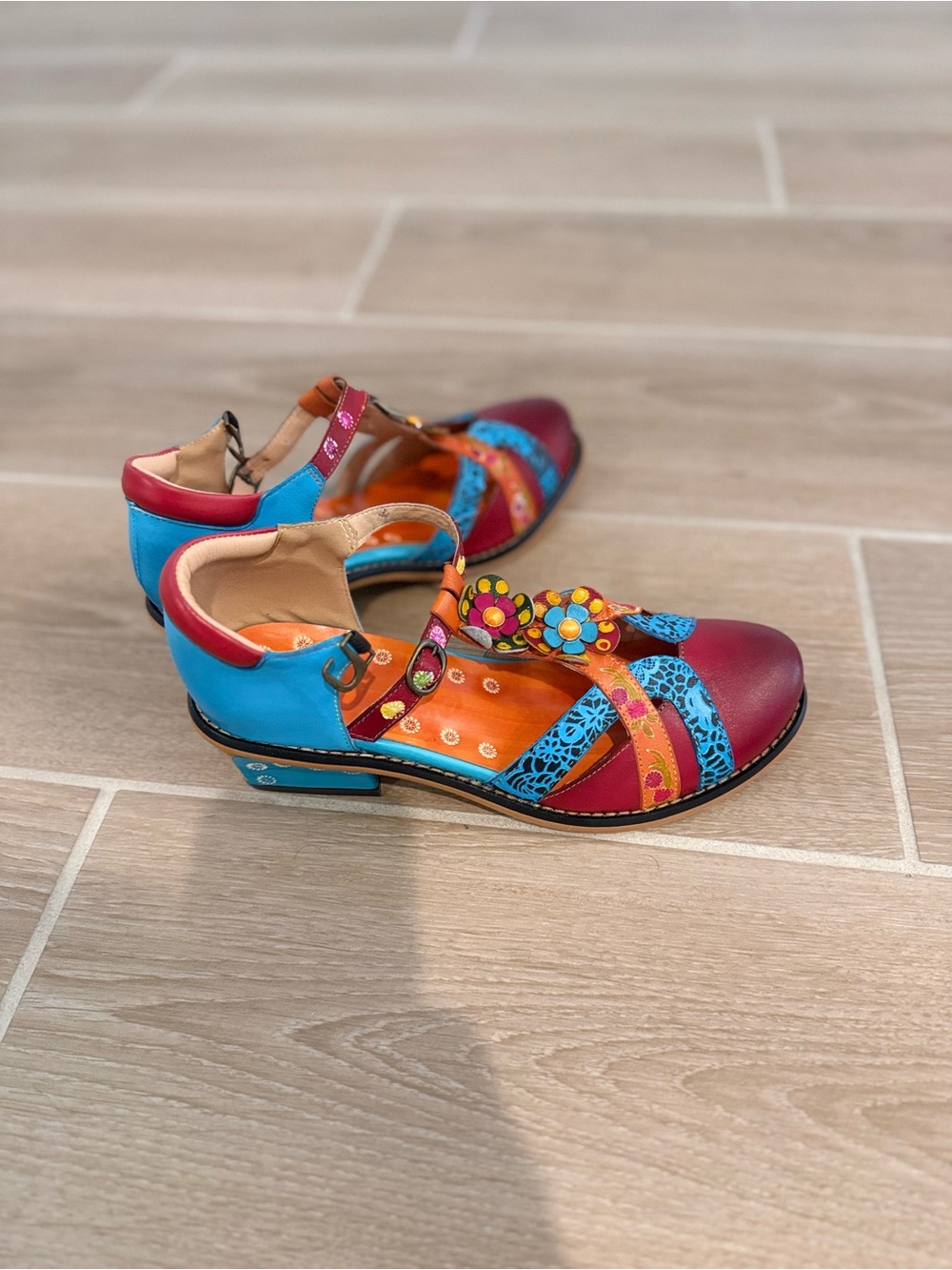 Bohemian Floral Mary Jane pump - Picture 3 of 4
